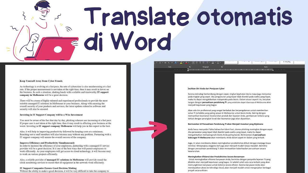 Cara Cepat Menerjemahkan Bahasa Indonesia Ke Bahasa Inggris Secara Otomatis Di Microsoft Office Word