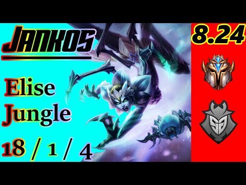 Jankos as Elise Jungle - S8 Patch 8.24 - EUW Challenger - Full Gameplay