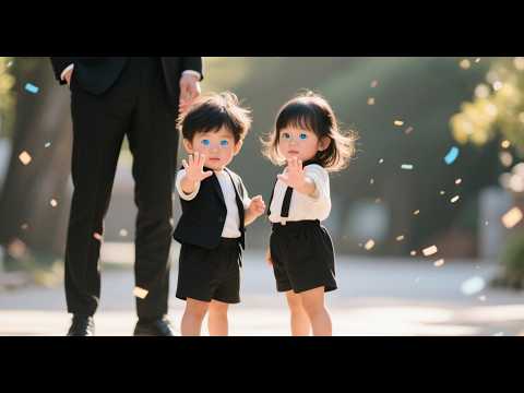 ✨4.5yo twins descend mountain! Superpower finds CEO dad: Daddy, protect Mommy!