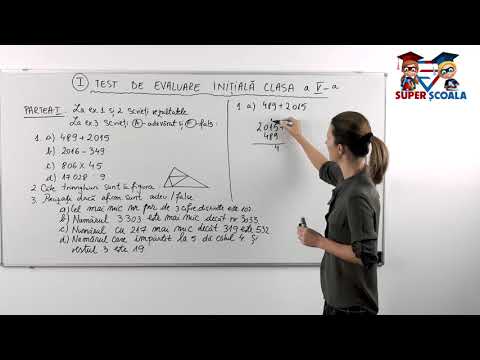 Clasa a V-a - Test evaluare inițială - Model 1