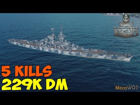 World of WarShips | République | 5 KILLS | 229K Damage - Replay Gameplay 1080p 60 fps