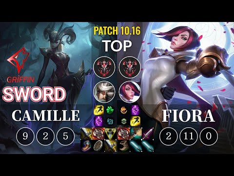 GRF Sword Camille vs Fiora Top - KR Patch 10.16