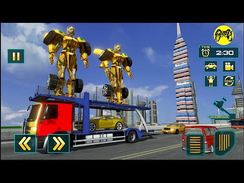 US Police Car Robot Transform: Robot Airplane Transportation Game #2 - Android Gameplay