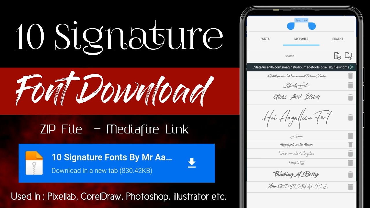 10 Font Zip File Download | Download Font Pixellab | Pixellab Font download