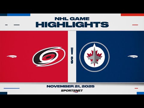 NHL Highlights | Hurricanes vs. Jets - November 21, 2025