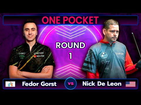 Fedor Gorst - Nick De Leon | Derby City Classic 2023 | ONE POCKET | ROUND 1
