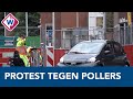 Protest tegen pollers in Haagse Stationsbuurt en Schilderswijk - OMROEP WEST