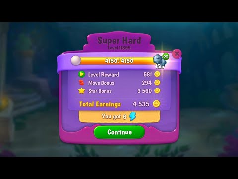 @Fishdom Level 11896 - Super Hard Level 11899. Got 15 Min FREE Bomb 💣