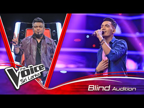 Praveen Anjana | Sanda Renu Galana (සඳ රේණු ගලන)  | Blind Auditions | The Voice Sri Lanka