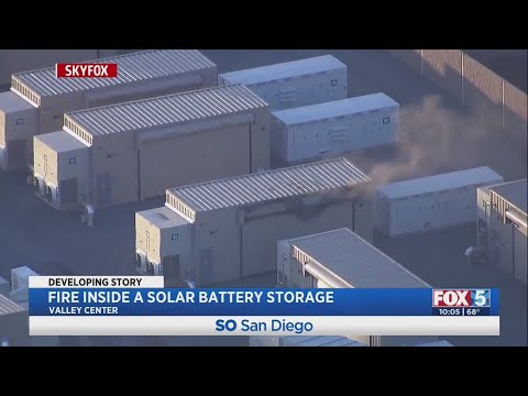 Fire Inside Solar Batter Storage