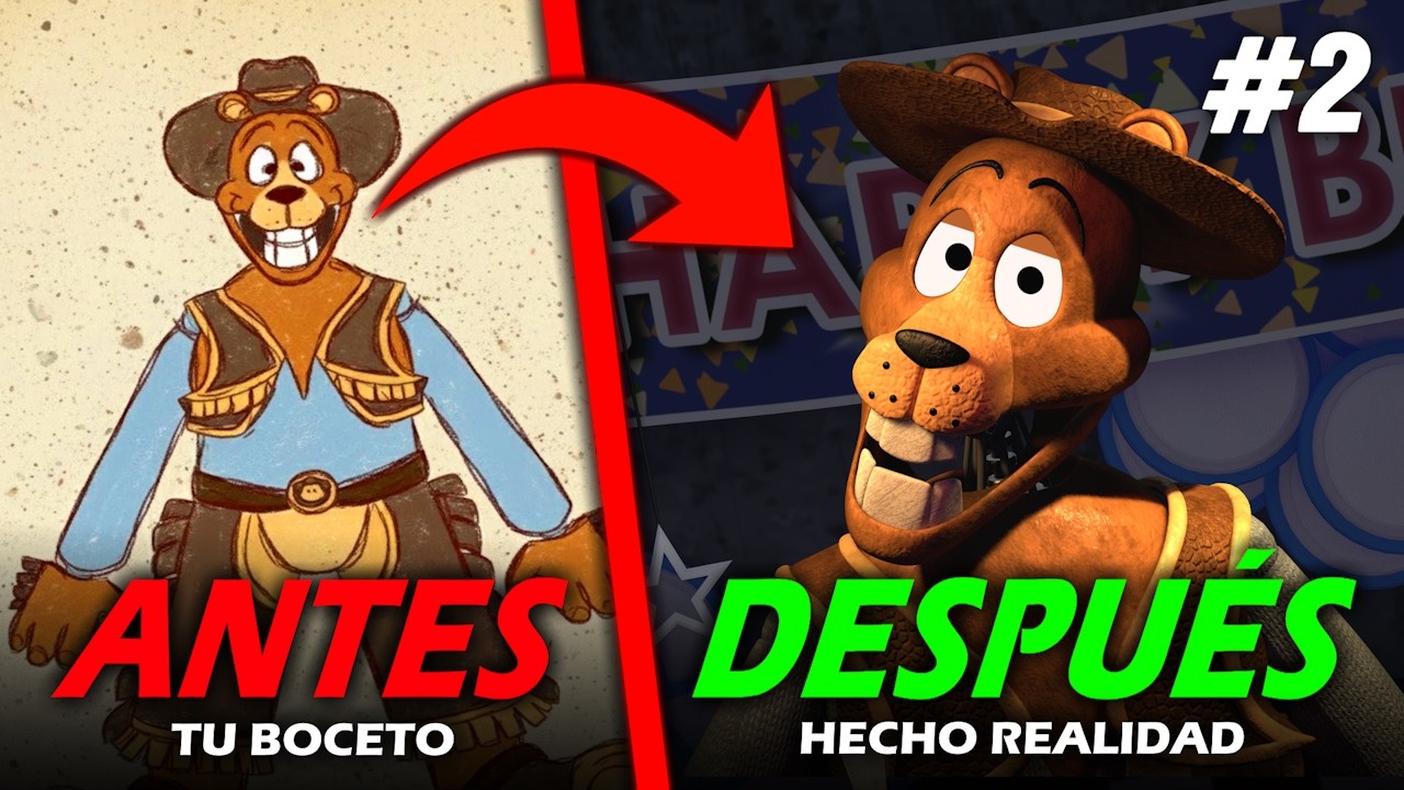 ¡HICE REALIDAD SUS DIBUJOS DE ANIMATRÓNICOS! PARTE 2 | FNAF 🐻🎩
