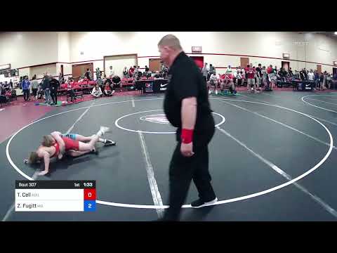 60 Lbs Quarterfinal - Tucker Cell, Abilene Kids Wrestling Club Vs Zan Fugitt, Missouri 7c33