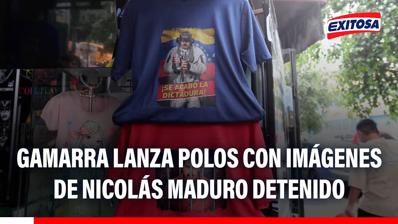 🔴🔵 Gamarra lanza polos con imágenes de Nicolás Maduro detenido y son tendencia en redes