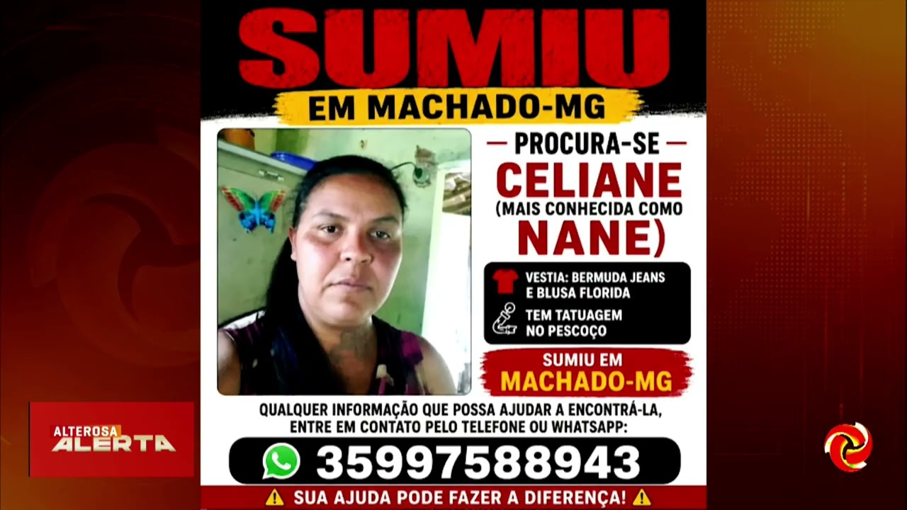 Moradora de Lambari desapareceu em Machado