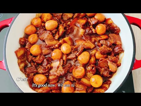 Poitrine de Porc Caramel aux Œufs de Cailles | Caramel Pork Belly With Quai Eggs