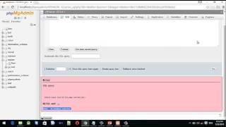 1046 Error in SQL In phpMyAdmin[Solved]