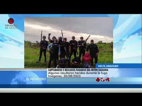 Grupo de reclusos fue recapturado por la policía de Delta Amacuro