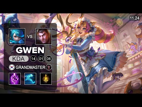 Gwen Top vs Jayce - KR Grandmaster - PreSeason 12 Patch 11.24