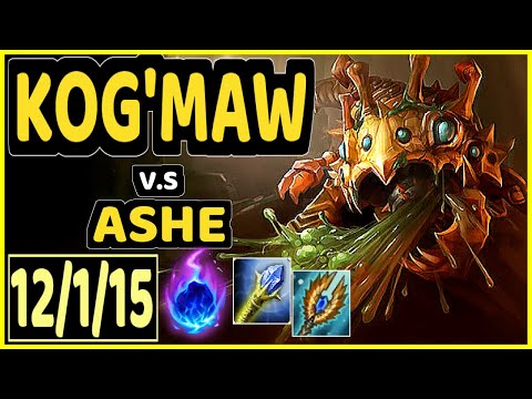 TARZAN (KOG'MAW) vs ASHE - 12/1/15 KDA BOTTOM ADC CHALLENGER GAMEPLAY - KR