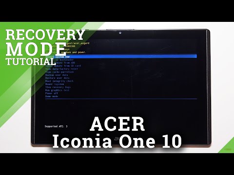 Recovery Mode in ACER Iconia One 10 – Enable Recovery Features