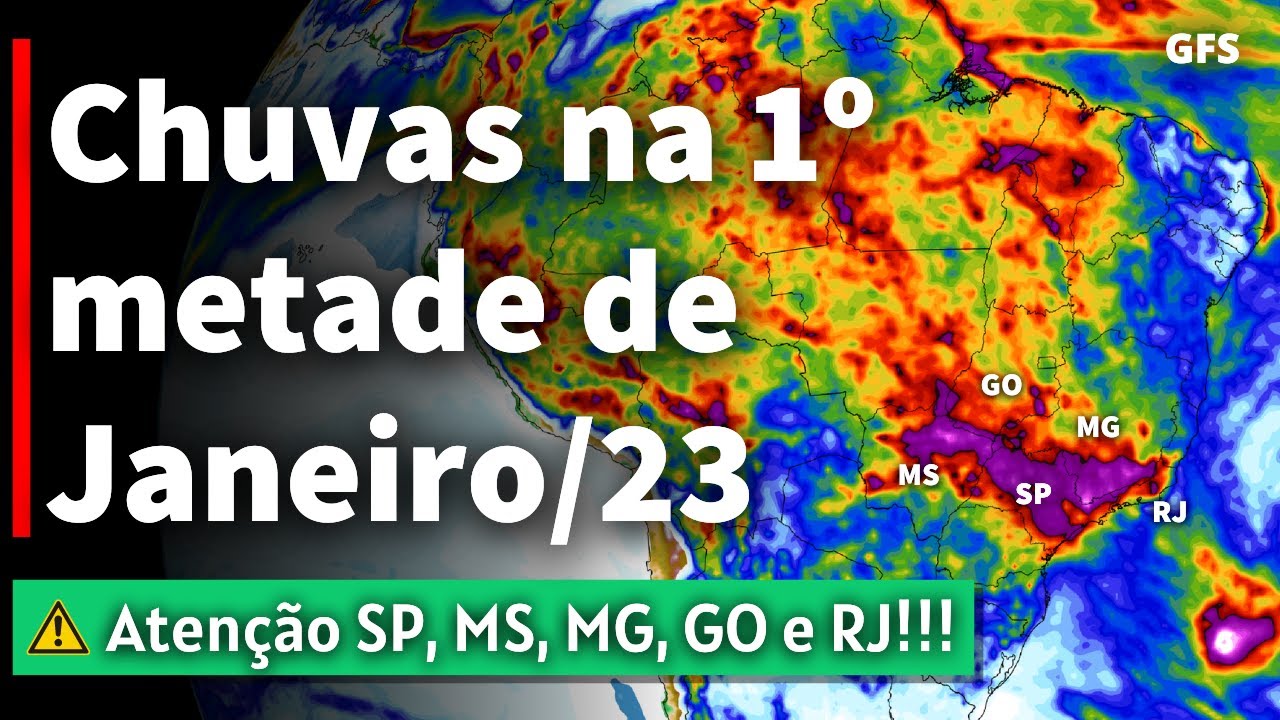 PREVISÃO DO ACUMULADO DE CHUVA NA PRIMEIRA QUINZENA DE JANEIRO DE 2023 | 29/12/2022