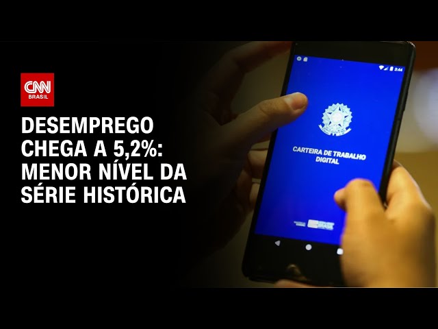 IBGE: Desemprego cai a 5,2% no tri encerrado em novembro, mínima desde 2012 | LIVE CNN