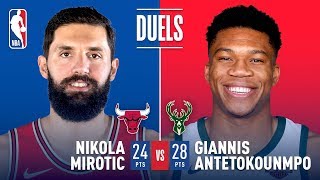 Nikola Mirotic - Chicago Bulls - Giannis Antetokounmpo - Milwaukee Bucks