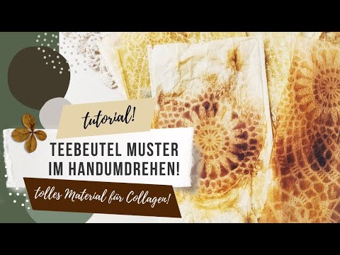 TUTORIAL: Zaubere tolle Muster auf deine Teebeutel! ❤ DIY ❤ ergibt tolle Hintergründe für Collagen!