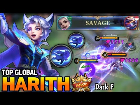 SAVAGE! HARITH BEST BUILD 2022 | TOP GLOBAL HARITH GAMEPLAY | MOBILE LEGENDS