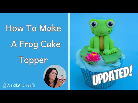 Frog Cake Topper Tutorial/ How To Make A Frog Cupcake Topper