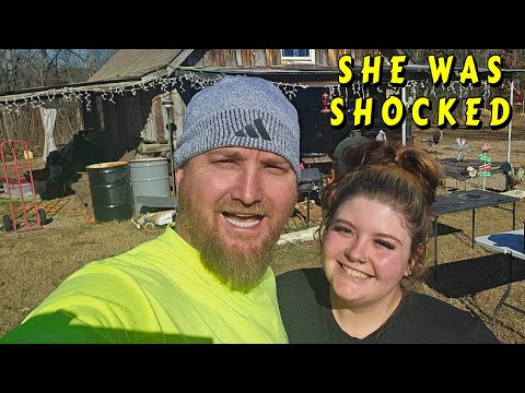 THIS HAS BEEN A BIG SHOCK TO HER |tiny house, homesteading, off-grid cabin build DIY HOW TO tractor