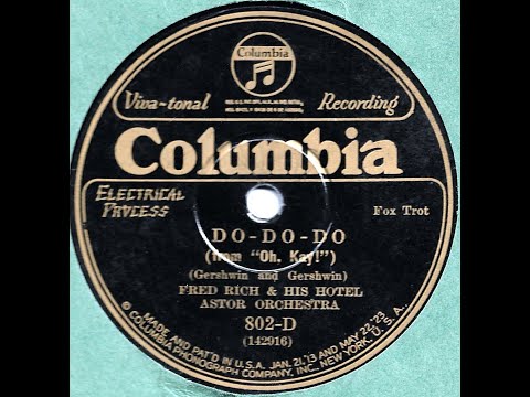Do-Do-Do--Fred Rich and His Hotel Astor Orch., 1926