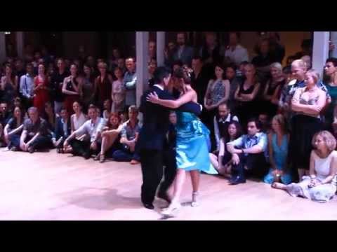  Sebastian Achaval  and  Roxana Suarez  are  dancing  to  a  tango  at  Łódź Tango Salon Festival  in  2014
