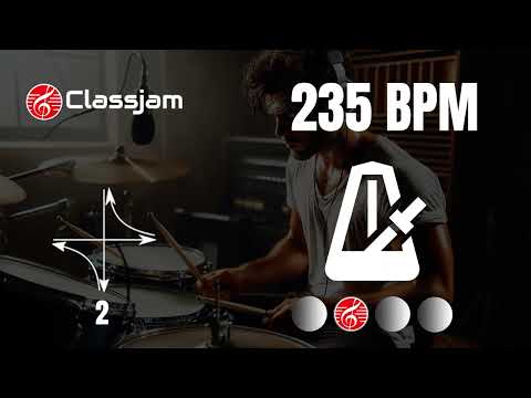 Drum track 4/4 - 235 BPM base de batería para practicar
