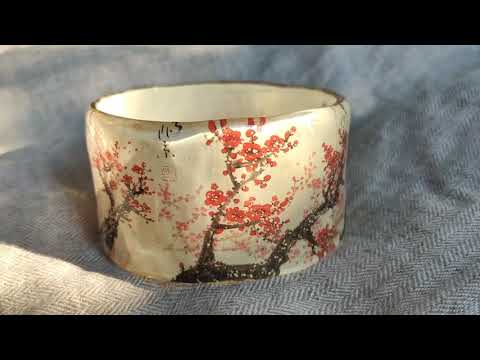 Japanese Sakura Resin Bangle Bracelet
