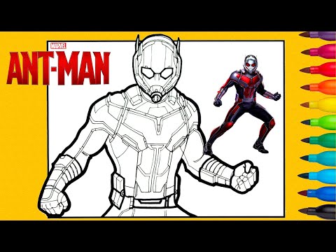 Marvel's Ant-Man Coloring Book 🐜 Cool Picture of Ant-Man Colored Markers