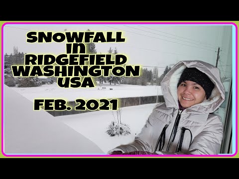 SNOWFALL 2021 | SWIMMING IN THE SNOW | RIDGEFIELD WASHINGTON, USA