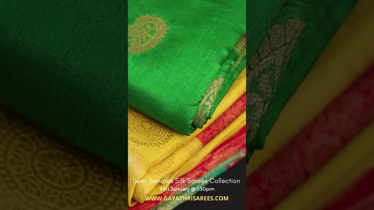 <p style="color: red">Video : </p> SemiBanarasSilkSarees      To order visit our website www.gayathrisarees.com 2022-01-09