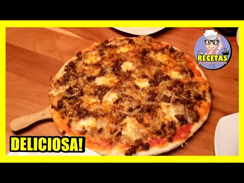 PIZZA CON CARNE PICADA RIQUÍSIMA!!! AMASANDO EN LA AMASADORA