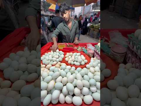 Spicy Boiled Egg Craze in Bangladesh! #streetfood #shorts