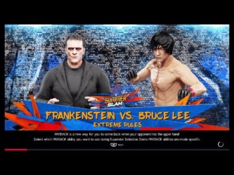 Frankenstein vs. Bruce Lee (WWE 2K19) - CPU vs. CPU