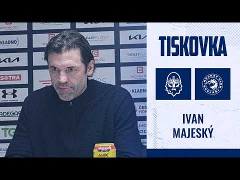 Trenéři po zápase: Rytíři Kladno - HC Oceláři Třinec: Ivan Majeský a Jiří Raszka