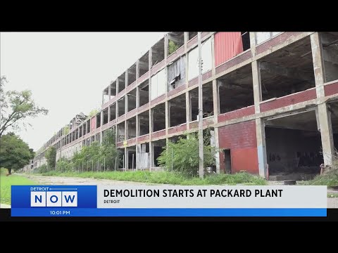 "National embarrassment": Detroit begins long-awaited demolition of Packard Plant