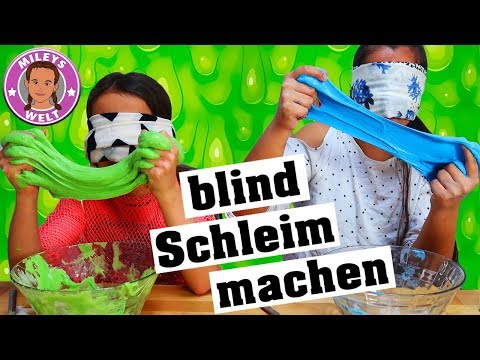 BLINDFOLDED SLIME Challenge - blind Schleim machen mit Bilou Schaum | Mileys Welt