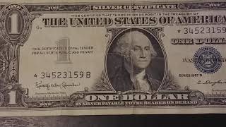 #1957 B #money  ~ #BLUESEAL ~ #STAR #NOTE ~ #SILVER ~ #CERTIFICATE