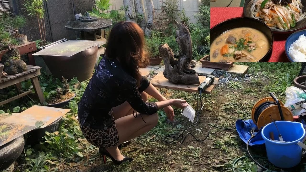 あたしの夕餉【豚汁と野菜炒め】　　流木で置物作り