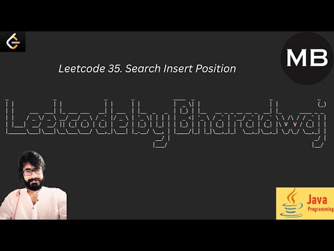 60 Leetcode 35 Search Insert Position Java