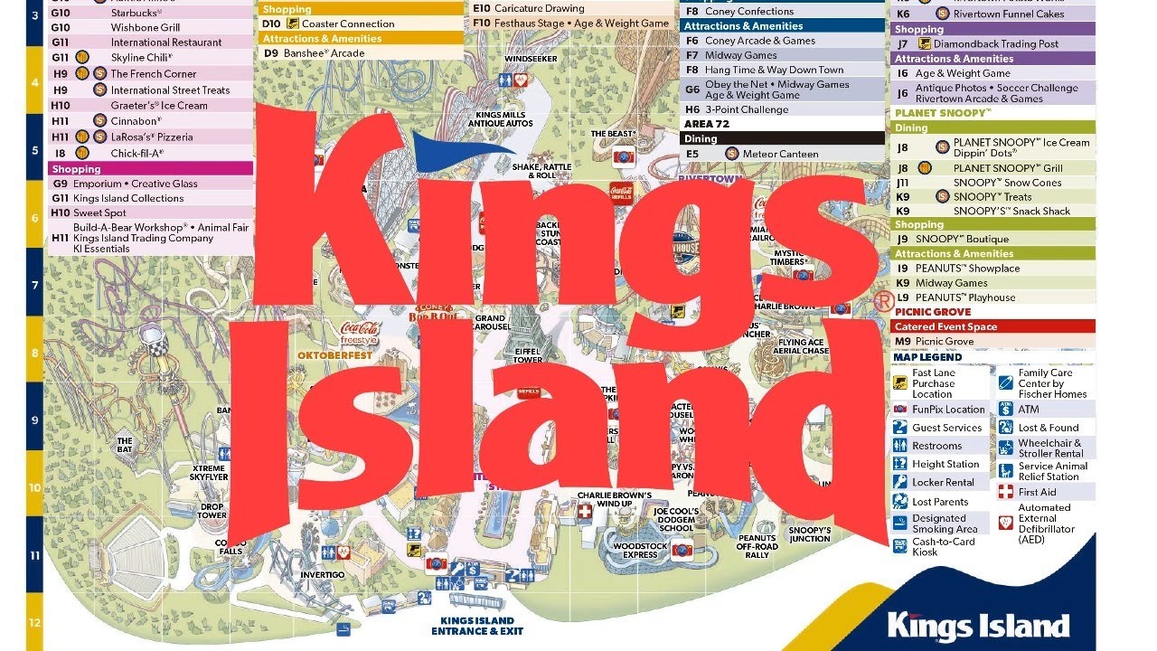 Kings Island Map 2022 - FREE Map Download - Theme Park Brochures