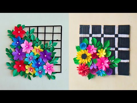 WOW! Beautiful Paper Flower Decoration 😍 | Simple & Aesthetic Wall Art | Rucha's creation