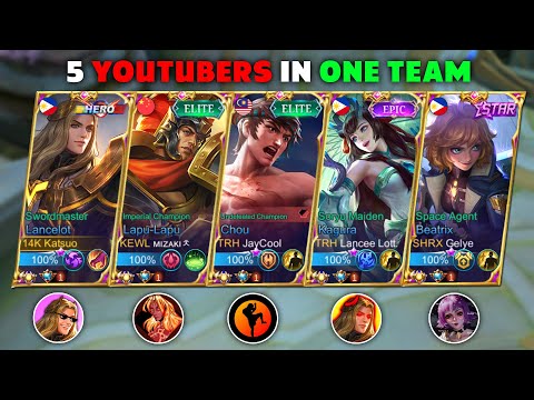 5 YOUTUBERS IN ONE TEAM! KATSUO + LANCEE LOTT + INSECTION + GELYE + MIZAKI = ?